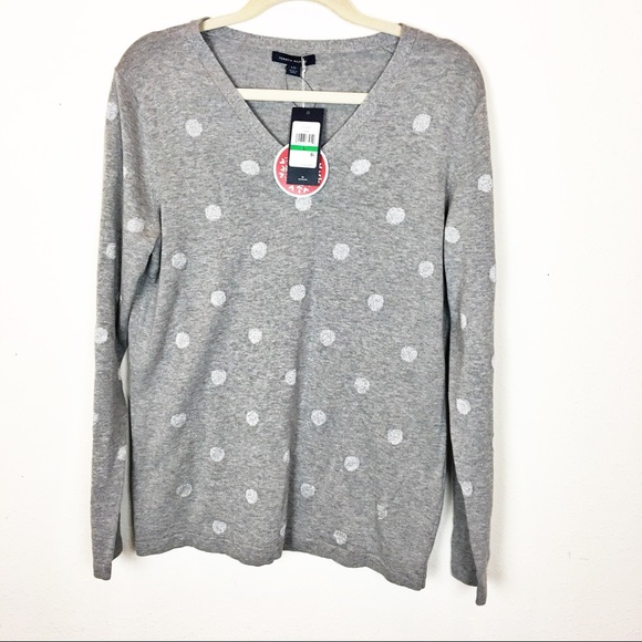 tommy hilfiger polka dot sweater